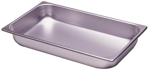 VOLLRATH - Rectangular, Chrome Stainless Steel Food Pan - 1.3" High x 12.8" Wide x 20.8" Long - Caliber Tooling