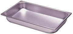 VOLLRATH - Rectangular, Chrome Stainless Steel Food Pan - 6" High x 12.8" Wide x 20.8" Long - Caliber Tooling