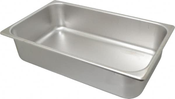 VOLLRATH - Rectangular, Chrome Stainless Steel Food Pan - 4" High x 9.8" Wide x 16.4" Long - Caliber Tooling