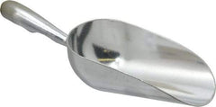 VOLLRATH - 5 oz Silver Cast Aluminum Round Bottom Scoop - 2.4" Wide Bowl, 2-1/2" Handle Length, 7.1" OAL - Caliber Tooling