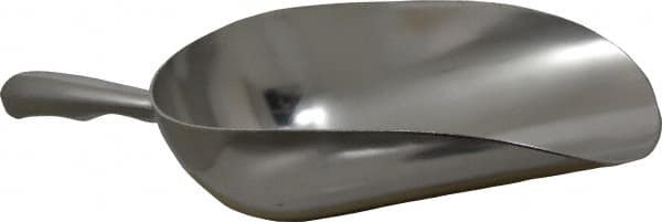 VOLLRATH - 40 oz Silver Cast Aluminum Round Bottom Scoop - 4.8" Wide Bowl, 3.6" Handle Length, 12.8" OAL - Caliber Tooling