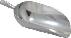 VOLLRATH - 86 oz Silver Cast Aluminum Round Bottom Scoop - 6.3" Wide Bowl, 4.3" Handle Length, 15.6" OAL - Caliber Tooling