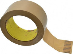 3M - 2" x 55 Yd Natural (Color) Rubber Adhesive Sealing Tape - Polypropylene Film Backing, 3.1 mil Thick, 70 Lb Tensile Strength, Series 375 - Caliber Tooling