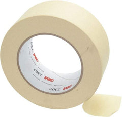 3M - 2" Wide x 60 Yd Long Tan Paper Masking Tape - Series 2307, 5.2 mil Thick, 23 In/Lb Tensile Strength - Caliber Tooling