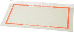 3M - 1,000 Piece, 10" Long x 6" Wide, Sheet - Documents Enclosed, Clear with Orange Border - Caliber Tooling