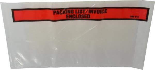 3M - 1,000 Piece, 10" Long x 5-1/2" Wide, Envelope - Packing List/Invoice Enclosed, Orange Top Border - Caliber Tooling