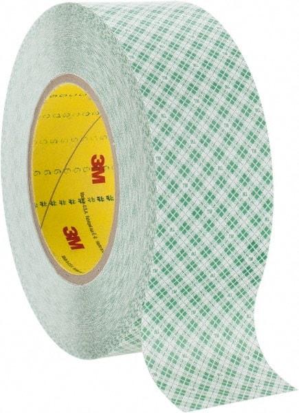 3M - 2" x 36 Yd Rubber Adhesive Double Sided Tape - 9 mil Thick, White, Polyethylene Film Liner, Continuous Roll, Series 9589 - Caliber Tooling