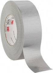 3M - 2" x 55m Silver Duct Tape - 9 mil, Rubber Adhesive, Polyethylene Film Backing, 25 Lb/ln Tensile Strength, 200°F Max, Series 3939 - Caliber Tooling