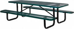 Vestil - 72" Long x 61-5/8" Wide x 30.38" High Stationary Activity/Utility Table without Back Rests - Green, Steel - Caliber Tooling