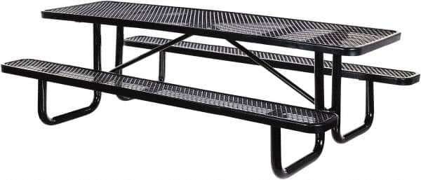 Vestil - 72" Long x 61-5/8" Wide x 30.38" High Stationary Activity/Utility Table without Back Rests - Black, Steel - Caliber Tooling