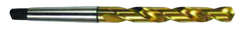 11.75mm Dia. - HSS 1MT GP Taper Shank Drill-118Â° Point-TiN - Caliber Tooling