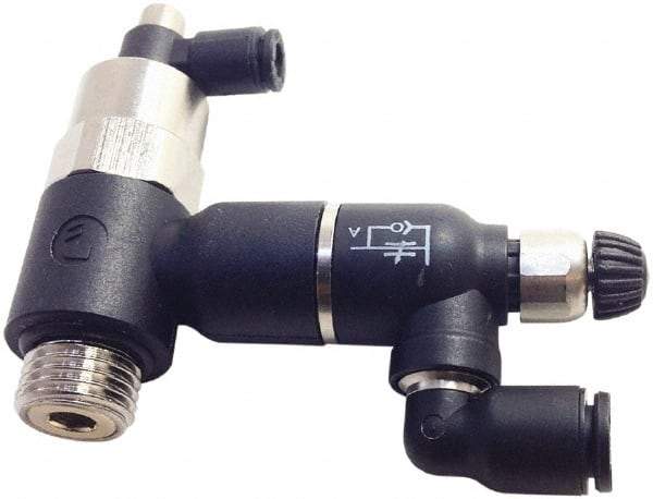 Legris - Speed & Flow Control Valves   Valve Type: Piloted Non-Return w/Flow Regulator & Exhaust    Male Thread Size: 1/8 - Caliber Tooling