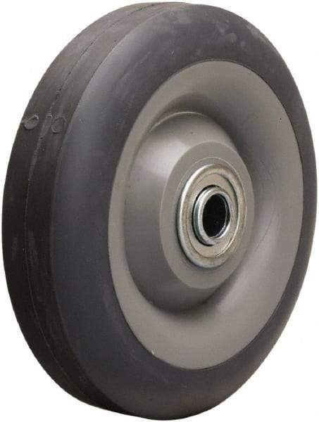 Hamilton - 5 Inch Diameter x 1-3/8 Inch Wide, Rubber on Thermoplastic Caster Wheel - 275 Lb. Capacity, 1-9/16 Inch Hub Length, 1/2 Inch Axle Diameter, Stainless Steel Ball Bearing - Caliber Tooling