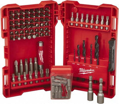 Milwaukee Tool - 1/16 to 1/4", Oxide Finish Steel Jobber Length Drill Bit Set - Exact Industrial Supply