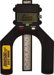 Johnson Level & Tool - 0" to 80mm Electronic Depth Gage - 0.004" Accuracy, 0.05mm Resolution, 5" Base Length - Caliber Tooling