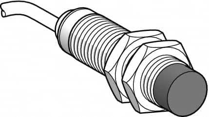 Telemecanique Sensors - NPN, PNP, NC, 8mm Detection, Cylinder, Inductive Proximity Sensor - 2 Wires, IP67, 12 to 24 VDC, M18x1 Thread, 41mm Long - Caliber Tooling