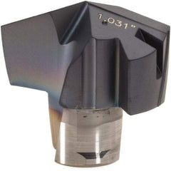 Iscar - Series ICP, 26.19mm Diam Grade IC908 Replaceable Drill Tip - Carbide, TiAlN/TiN Finish, 26 Seat Size - Caliber Tooling