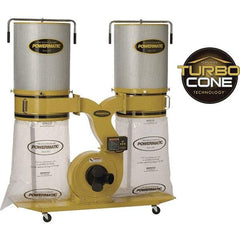 Jet - 230/460 Volt Dust Collector - 236 CFM Air Flow, 11.31" Static Pressure Water Level - Caliber Tooling