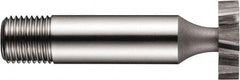 DORMER - 1" Diam x 3/16" Face Width, High Speed Steel, 8 Teeth, Shank Connection Woodruff Keyseat Cutter - Uncoated, 1/2" Shank, Staggered Teeth, ANSI 608 - Caliber Tooling