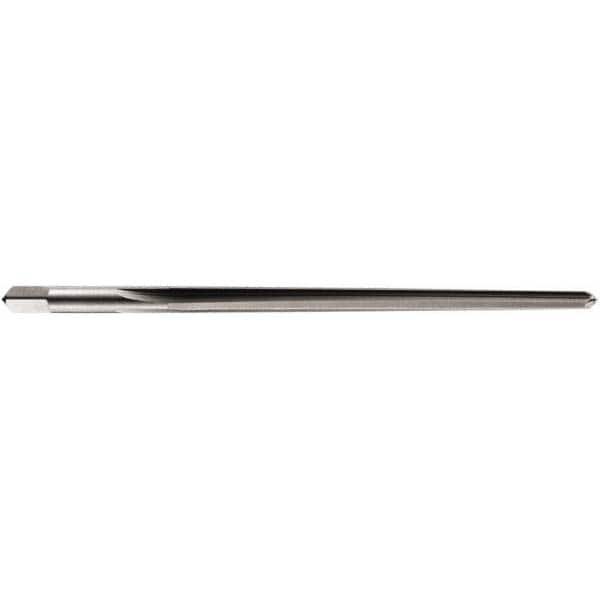 DORMER - 16mm Pin, 0.8038" Diam, 0.6225" Small End, 18mm Diam Straight Shank, 230mm Flute, Taper Pin Reamer - Caliber Tooling