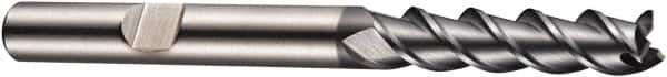 DORMER - 5 Flute Powdered Metal Roughing & Finishing Square End Mill - AlCrN Finish, Weldon Shank, 45° Helix, Centercutting, Extra Long Length - Caliber Tooling