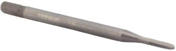 DORMER - M1.2x0.25 Metric Coarse 6H 2 Flute Bright Finish High Speed Steel Straight Flute Machine Tap - Plug, Right Hand Thread, 38mm OAL, 4.5mm Thread Length, Oversize - Exact Industrial Supply