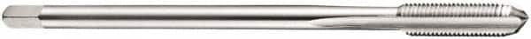 DORMER - 9/16-18 UNF 2B 4 Flute Bright Finish Cobalt Straight Flute Machine Tap - Bottoming, Right Hand Thread, 100mm OAL, 21mm Thread Length, Oversize - Exact Industrial Supply