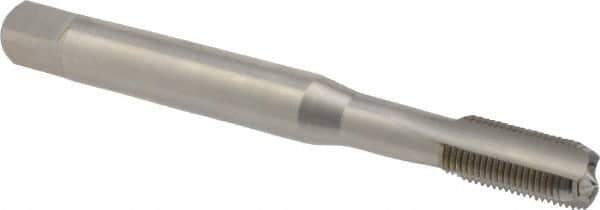 DORMER - M10x1.00 Metric Fine 6H 3 Flute Bright Finish Cobalt Straight Flute Machine Tap - Bottoming, Left Hand Thread, 100mm OAL, 20mm Thread Length, Oversize - Exact Industrial Supply