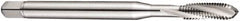 DORMER - M10x1.50 Metric Coarse 3 Flute 6H Bottoming Spiral Flute Tap - Cobalt, Bright Finish, 100mm OAL, Right Hand Flute, Right Hand Thread, Series E207 - Exact Industrial Supply