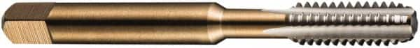 DORMER - 1-1/4 - 12 UNF 2B/3B 4 Flute Bright Finish High Speed Steel Straight Flute Standard Hand Tap - Plug, Right Hand Thread, 5-3/4" OAL, 1.6338" Thread Length, H4 Limit, Oversize - Exact Industrial Supply