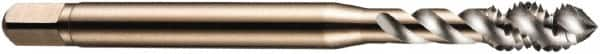 DORMER - M12x1.75 Metric Coarse 3 Flute 6H Bottoming Spiral Flute Tap - Cobalt, Bright Finish, 89mm OAL, Right Hand Flute, Right Hand Thread, Series E002 - Caliber Tooling