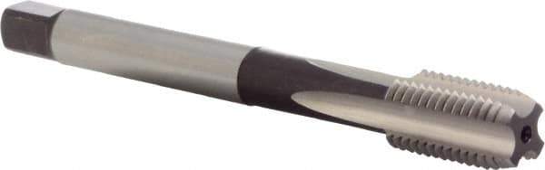 DORMER - M12x1.50 Metric Fine 6H 4 Flute Bright Finish Cobalt Straight Flute Machine Tap - Bottoming, Left Hand Thread, 100mm OAL, 21mm Thread Length, Oversize - Exact Industrial Supply