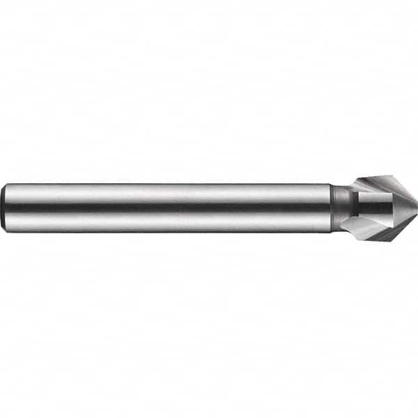 DORMER - 6mm Shank Diam, 3 Flute 90° High Speed Steel Countersink - Caliber Tooling