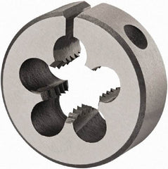 DORMER - 1/4-20 UNC Thread, 1-5/16" Outside Diam High Speed Steel Round Die - 7/16" Thick, Right Hand Thread, Series F320, Adjustable - Exact Industrial Supply