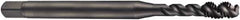 DORMER - 5/16-24 UNF 3 Flute 2B Bottoming Spiral Flute Tap - Cobalt, Oxide Finish, 90mm OAL, Right Hand Flute, Right Hand Thread, Series EX31 - Caliber Tooling