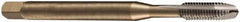 DORMER - 7/16-14 UNC, 3 Flute, Bright Finish, Cobalt Spiral Point Tap - Plug Chamfer, Right Hand Thread, 100mm OAL, 20mm Thread Length, 8mm Shank Diam, 2B Class of Fit, Series EP20 - Exact Industrial Supply