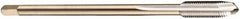 DORMER - M14x1.50 Metric Fine, 3 Flute, Bright Finish, Cobalt Spiral Point Tap - Plug Chamfer, Right Hand Thread, 100mm OAL, 21mm Thread Length, 11mm Shank Diam, 6H Class of Fit, Series EP10 - Exact Industrial Supply