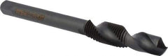 DORMER - 7/16-20 UNF, 107mm OAL, 0.3898" Drill Diam x 22mm Drill Length, Combination Drill & Tap - 2 Flutes, 25mm Thread Length, High Speed Steel, Oxide Finish, 2B - Exact Industrial Supply