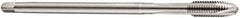 DORMER - M10x1.50 Metric Coarse 3 Flute Bright Finish Cobalt Spiral Point Extension Tap - Plug Chamfer, 108mm OAL, 6H Class of Fit, Series E606 - Exact Industrial Supply