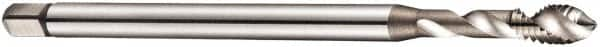 DORMER - M6x1.00 Metric Coarse 3 Flute 6H Bottoming Spiral Flute Tap - Cobalt, Bright Finish, 89mm OAL, Right Hand Flute, Right Hand Thread, Series E605 - Exact Industrial Supply