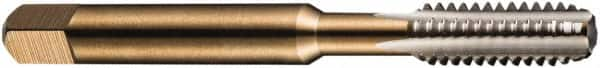 DORMER - BA6x0.53 BA 3 Flute Bright Finish High Speed Steel Straight Flute Machine Tap - Taper, Right Hand Thread, 44.5mm OAL, 9.5mm Thread Length, Oversize - Caliber Tooling