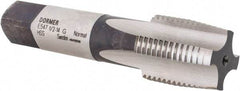 DORMER - 1/2-14" BSPP, 4 Flutes, Taper Chamfer, Bright Finish, High Speed Steel British Standard Pipe Tap - Series E547 - Exact Industrial Supply