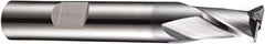 DORMER - 5mm Diam, 6mm LOC, 2 Flute Solid Carbide Keyway End Mill - Spiral Flute, AlCrN Finish, 6mm Shank Diam, 54mm OAL, 30° Helix, Centercutting - Caliber Tooling