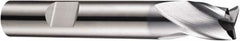 DORMER - 6mm Diam, 7mm LOC, 3 Flute Solid Carbide Keyway End Mill - Spiral Flute, AlCrN Finish, 6mm Shank Diam, 54mm OAL, 30° Helix, Centercutting - Caliber Tooling