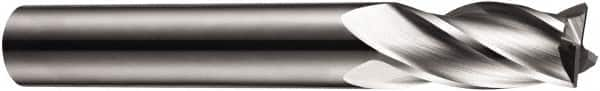 DORMER - 4 Flute Solid Carbide Roughing & Finishing Square End Mill - Uncoated, Straight Shank, 30° Helix, Centercutting, Regular Length - Caliber Tooling