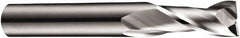 DORMER - 20mm, 38mm LOC, 20mm Shank Diam, 104mm OAL, 2 Flute, Solid Carbide Square End Mill - Single End, Bright Finish, Spiral Flute, 30° Helix, Centercutting, Right Hand Cut, Right Hand Flute, Series S902 - Caliber Tooling