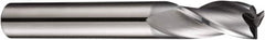 DORMER - 4.5mm Diam, 8mm LOC, 3 Flute Solid Carbide Keyway End Mill - Spiral Flute, AlCrN Finish, 6mm Shank Diam, 57mm OAL, 30° Helix, Centercutting - Caliber Tooling