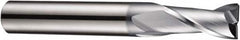 DORMER - 14mm Diam, 22mm LOC, 2 Flute Solid Carbide Keyway End Mill - Spiral Flute, AlCrN Finish, 12mm Shank Diam, 83mm OAL, 30° Helix, Centercutting - Caliber Tooling