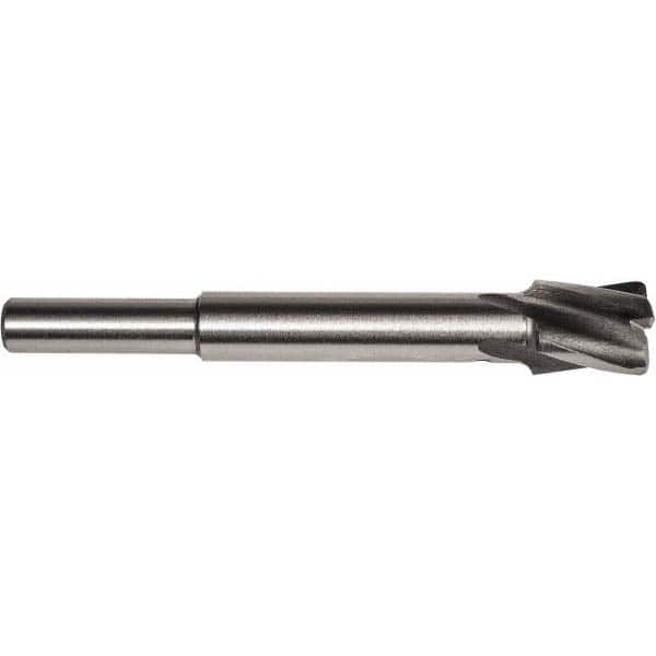 Union Butterfield - 17/32" Diam, 1/4" Shank, Diam, 4 Flutes, Straight Shank, Interchangeable Pilot Counterbore - Caliber Tooling