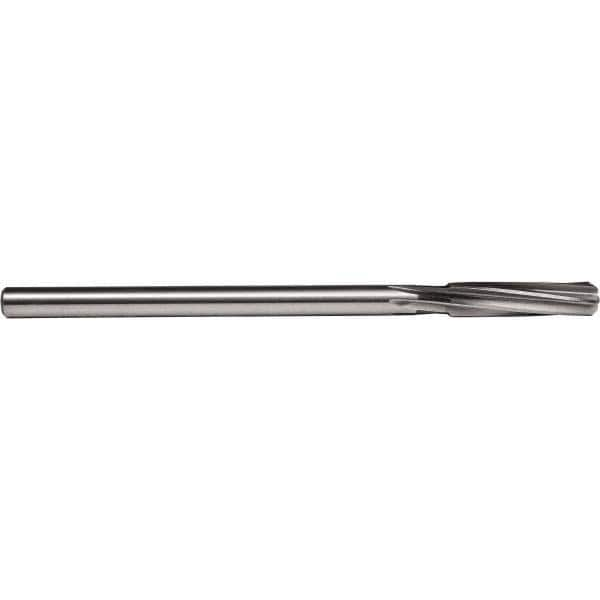 Chucking Reamer: 11/64″ Dia, 4-1/2″ OAL, 1-1/8″ Flute Length, Straight Shank, High Speed Steel 6 Flute, RH